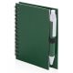 libreta de anillas con bolígrafo