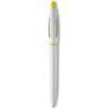 Bolígrafo blanco amarillo de calidad