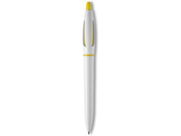 Bolígrafo blanco amarillo de calidad
