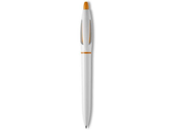 Bolígrafo blanco naranja de calidad