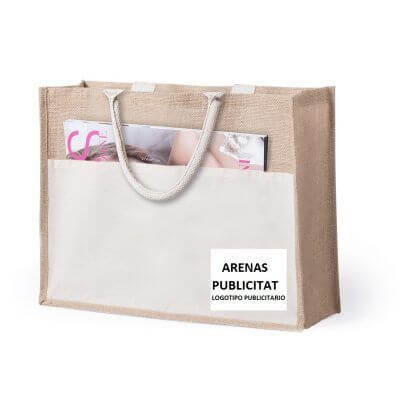 Bolsa de yute estampada