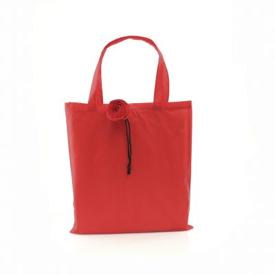 Bolsa plegable con forma de rosa